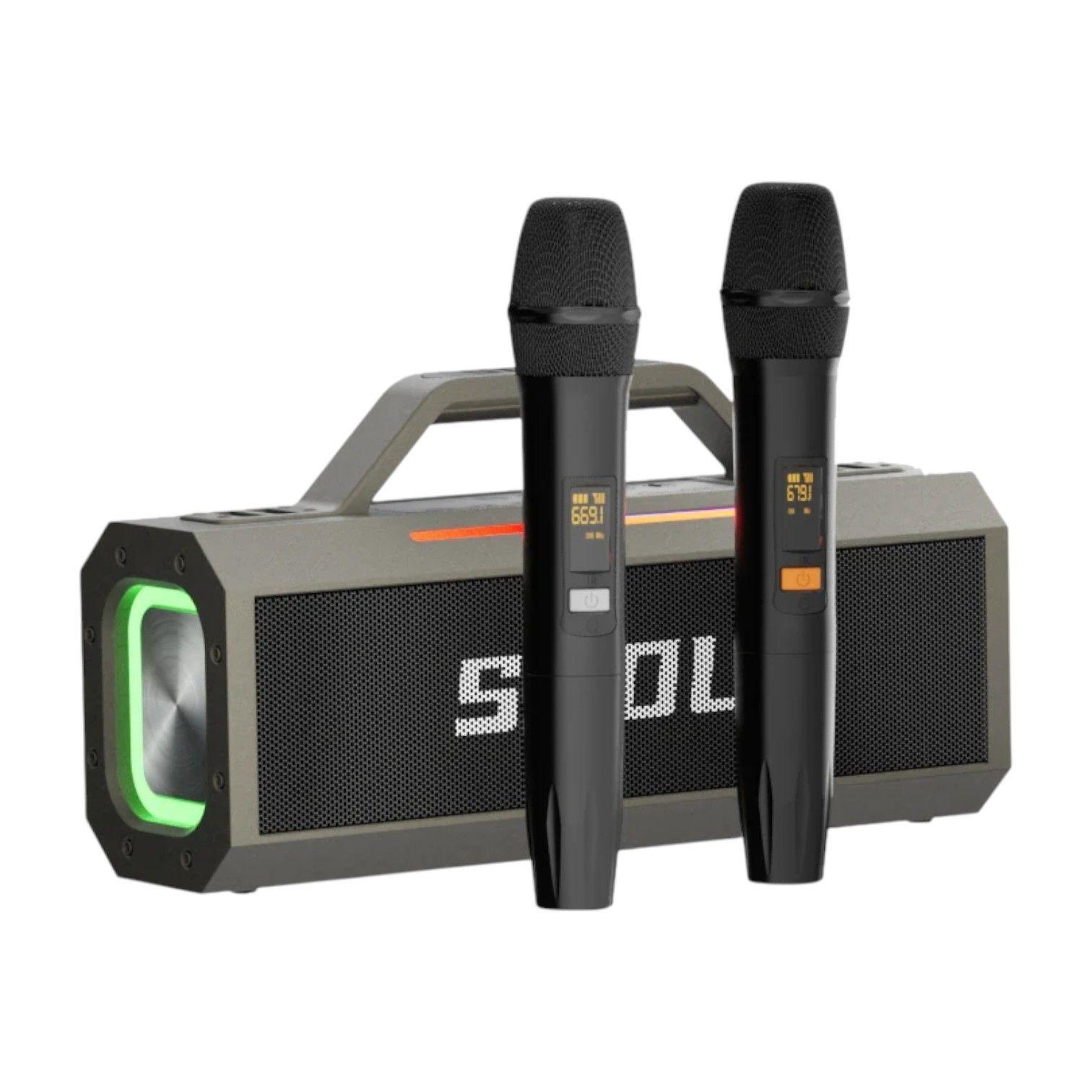 Parlante Altavoz Bluetooth 5.0 Karaoke 2Mic 150W 18000mAh IPX5 TWS SODLK S520-1