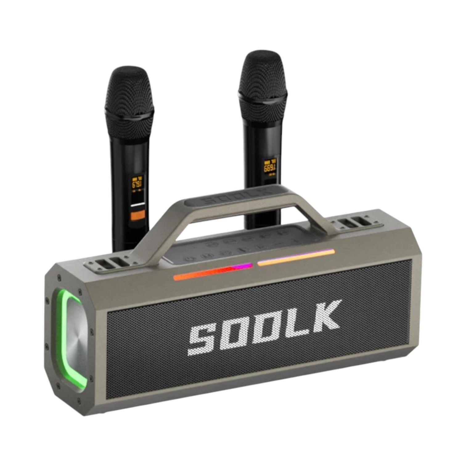 Parlante Altavoz Bluetooth 5.0 Karaoke 2Mic 150W 18000mAh IPX5 TWS SODLK S520-3