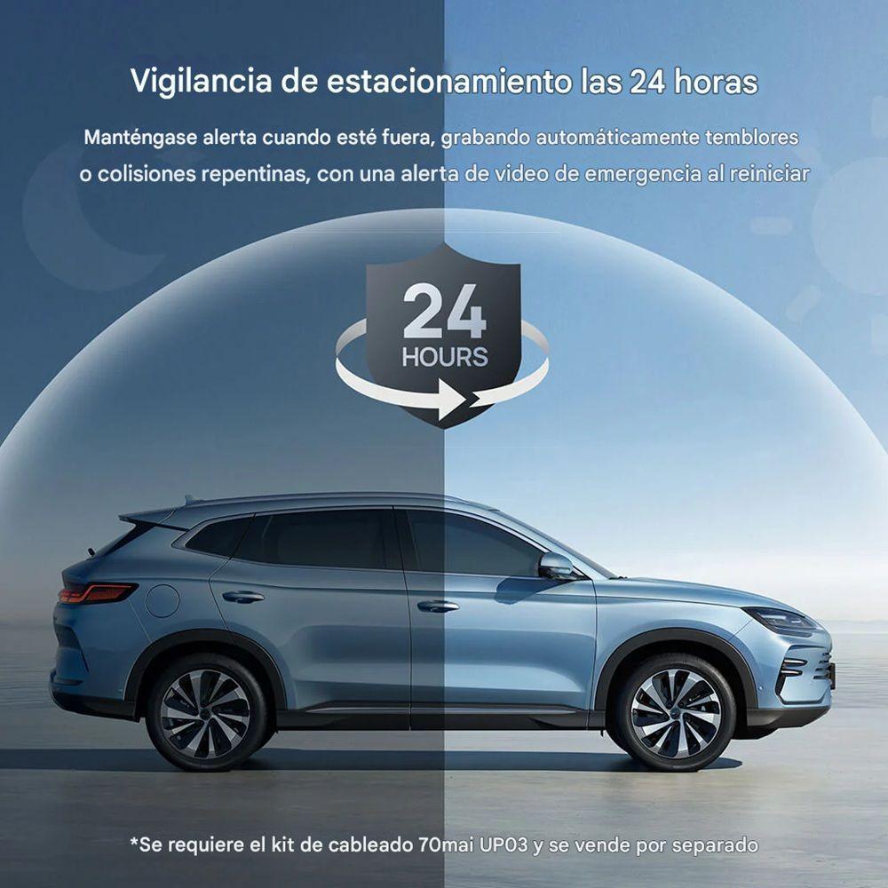 Cámara para vehículo 2K QHD 1296p Visión nocturna Voz Wifi y SensorG 70mai M310 Kit UP03-3