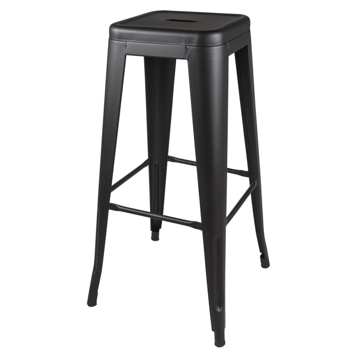 Taburete Piso  Metal Tolix para Comedor Bar LF5-03H - NEGRA-2