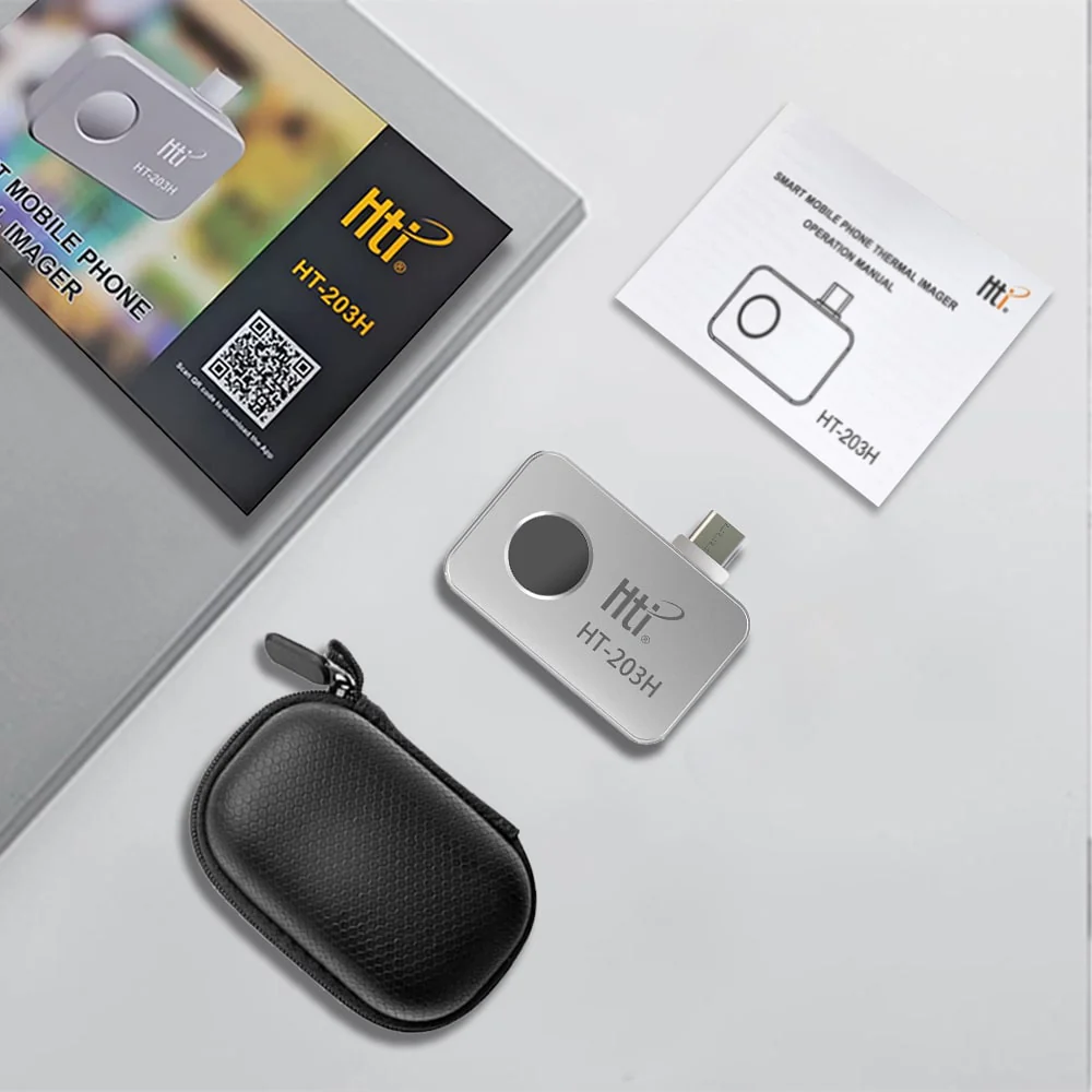 Cámara Térmica Infrarroja HTI HT-203H 256x192 USB-C Celular + Kit-3
