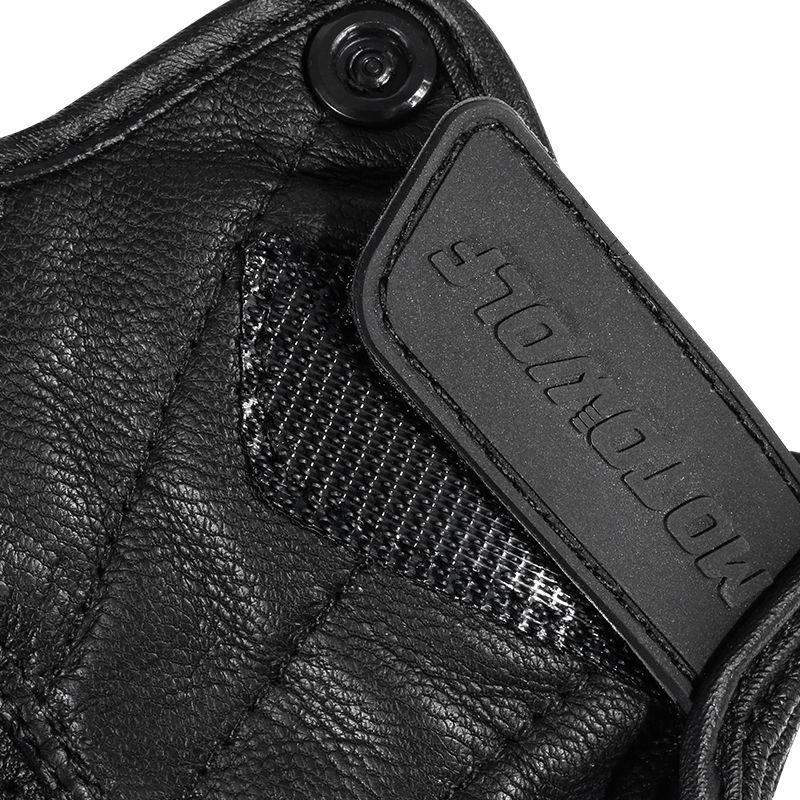 Guantes para motociclismo de cuero Motowolf 0302B Dedos Cortos-4