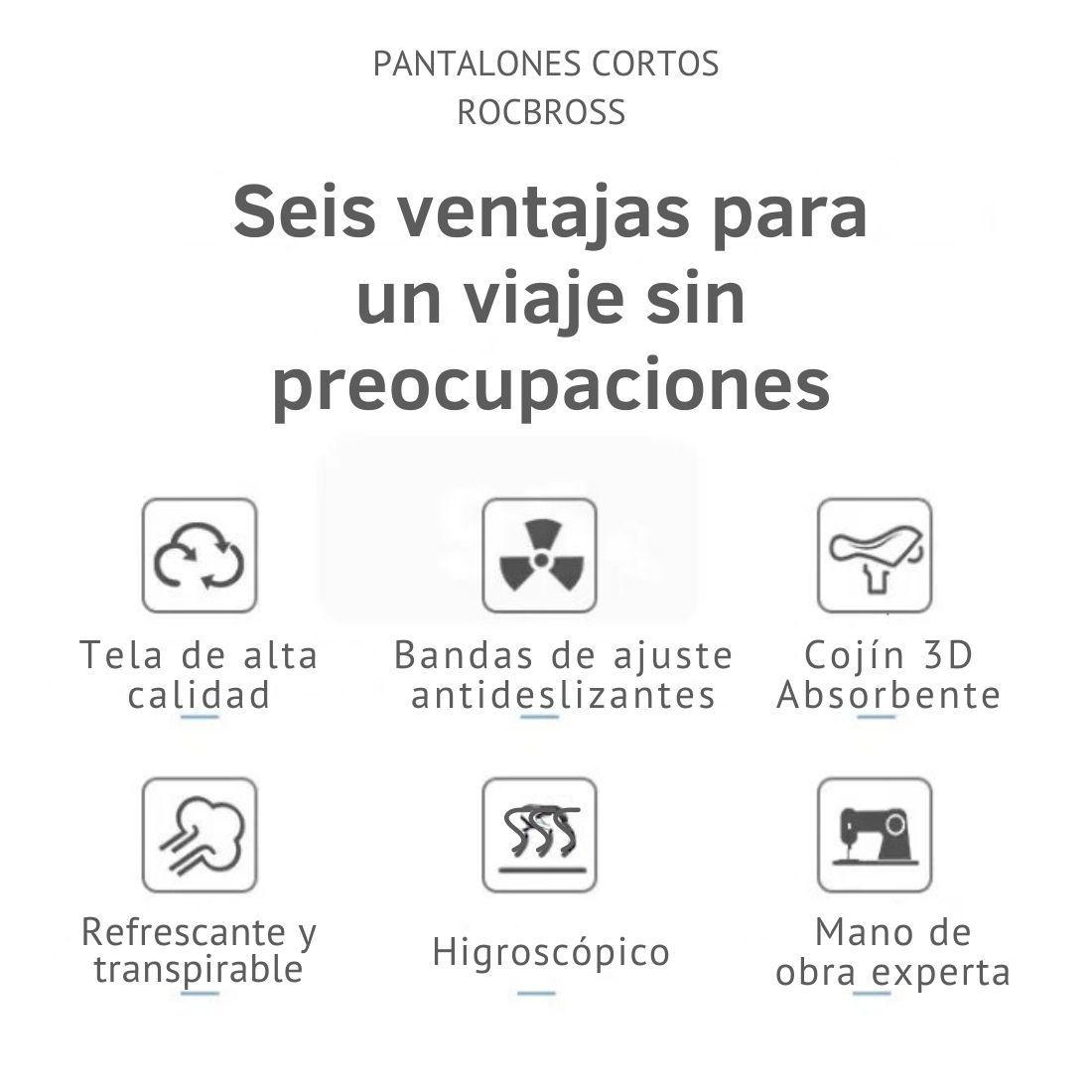 Calza corta short ciclismo mujer Rockbros RK1008NB-7