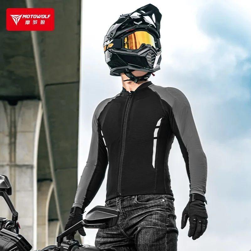 Chaqueta Ajustada Con Protecciones Para Motociclismo Motowolf MDL1032-3