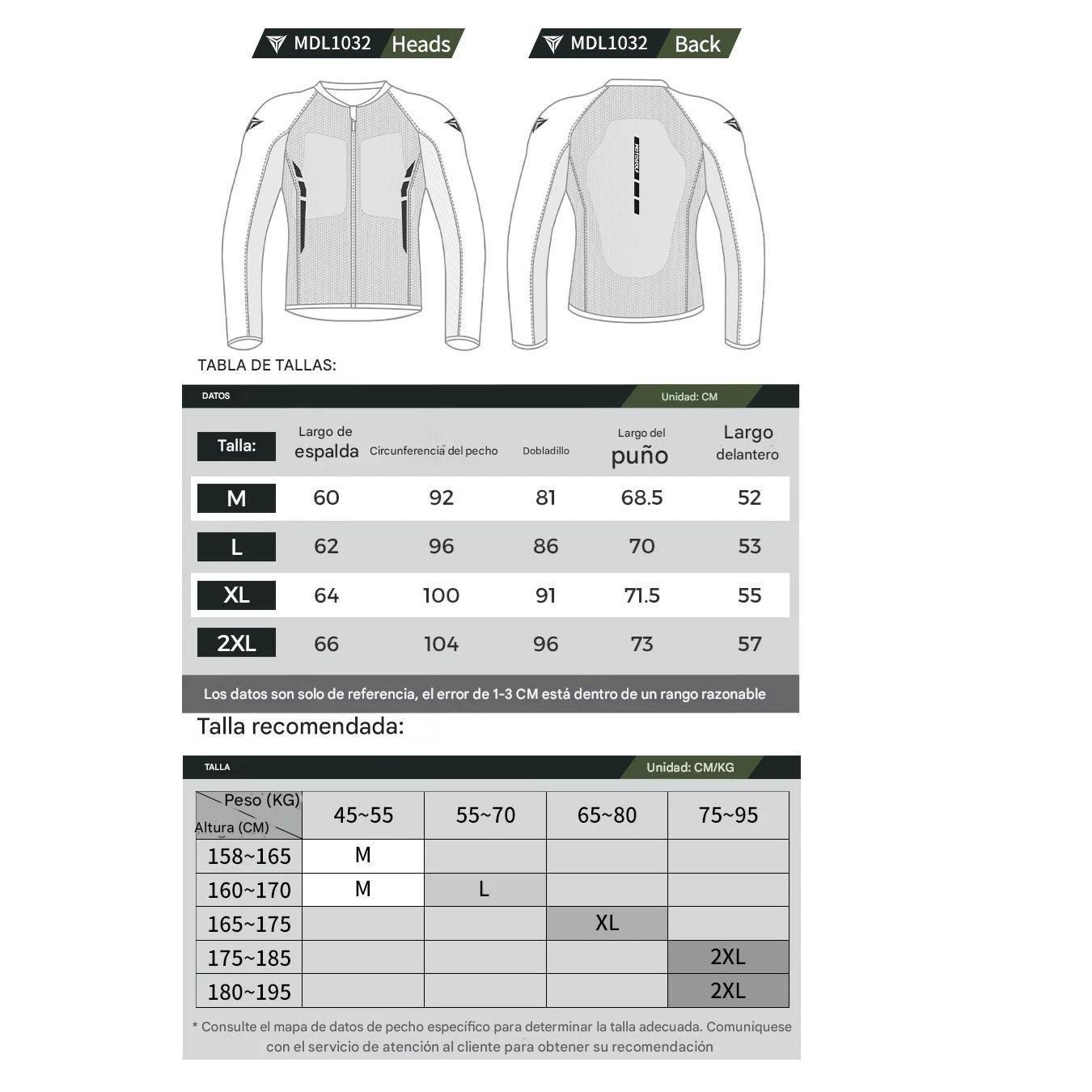 Chaqueta Ajustada Con Protecciones Para Motociclismo Motowolf MDL1032-4