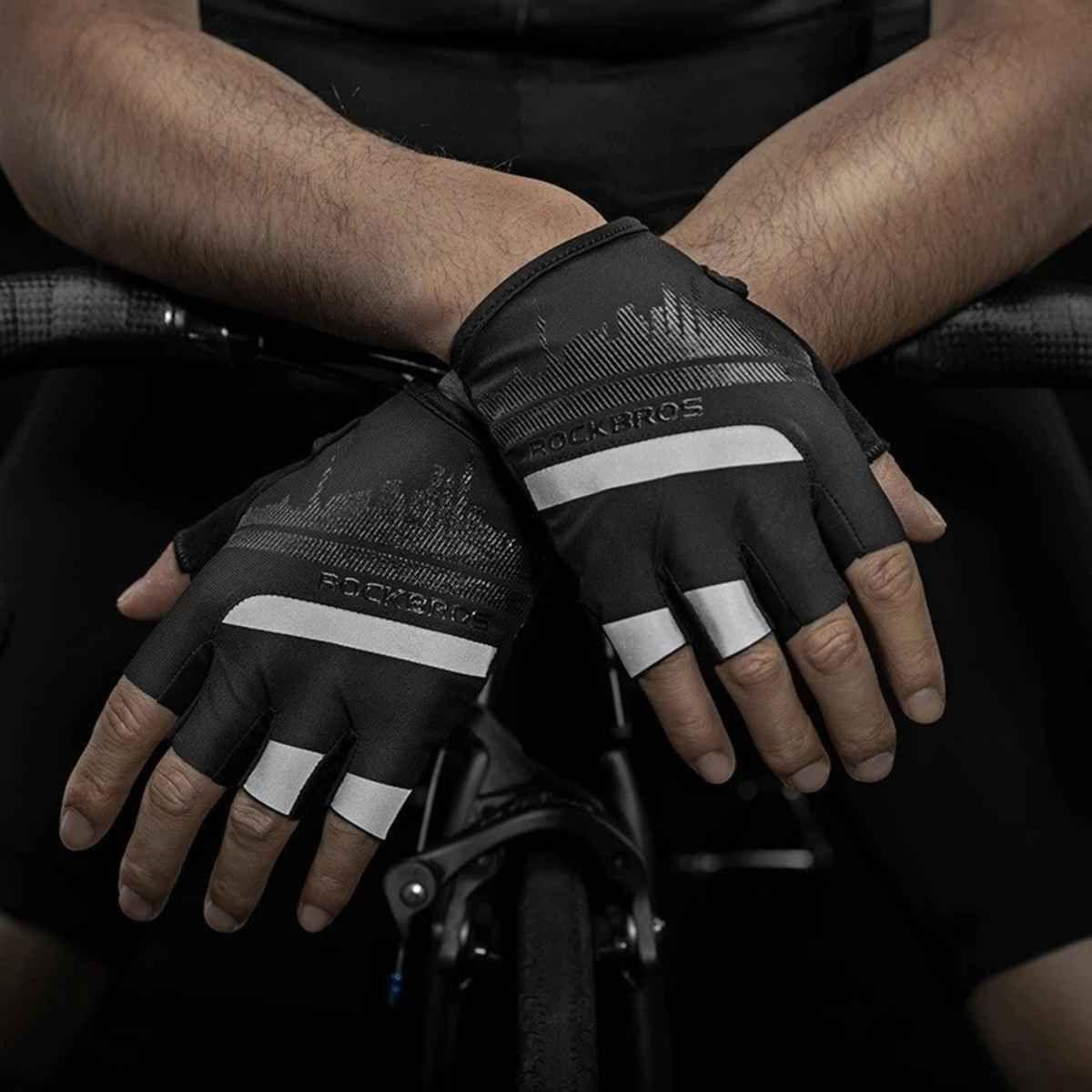 Guantes Para Ciclismo dedos cortos Rockbros S247-4