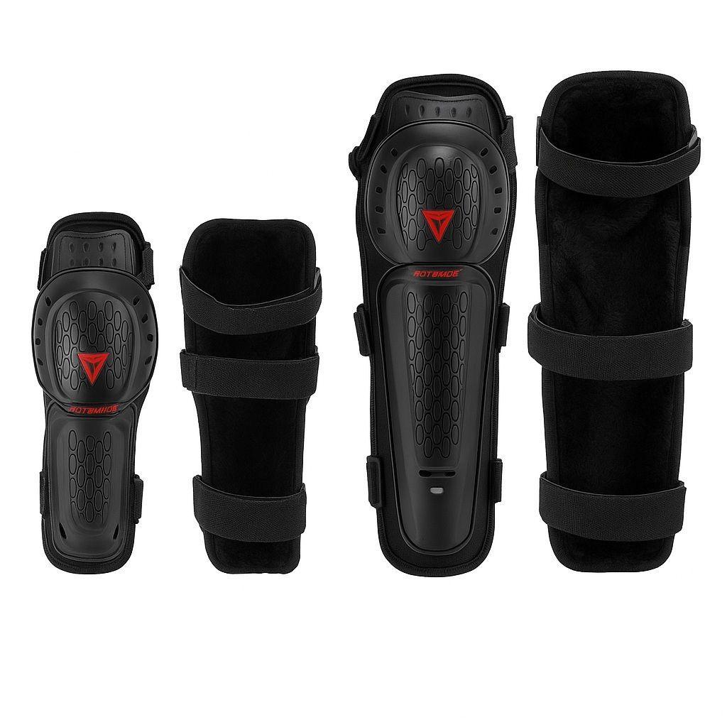 Motowolf MDL1016B rodilleras reflectantes con interior de felpa-2