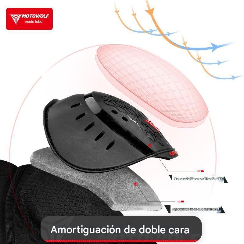 Motowolf MDL1016B rodilleras reflectantes con interior de felpa-4