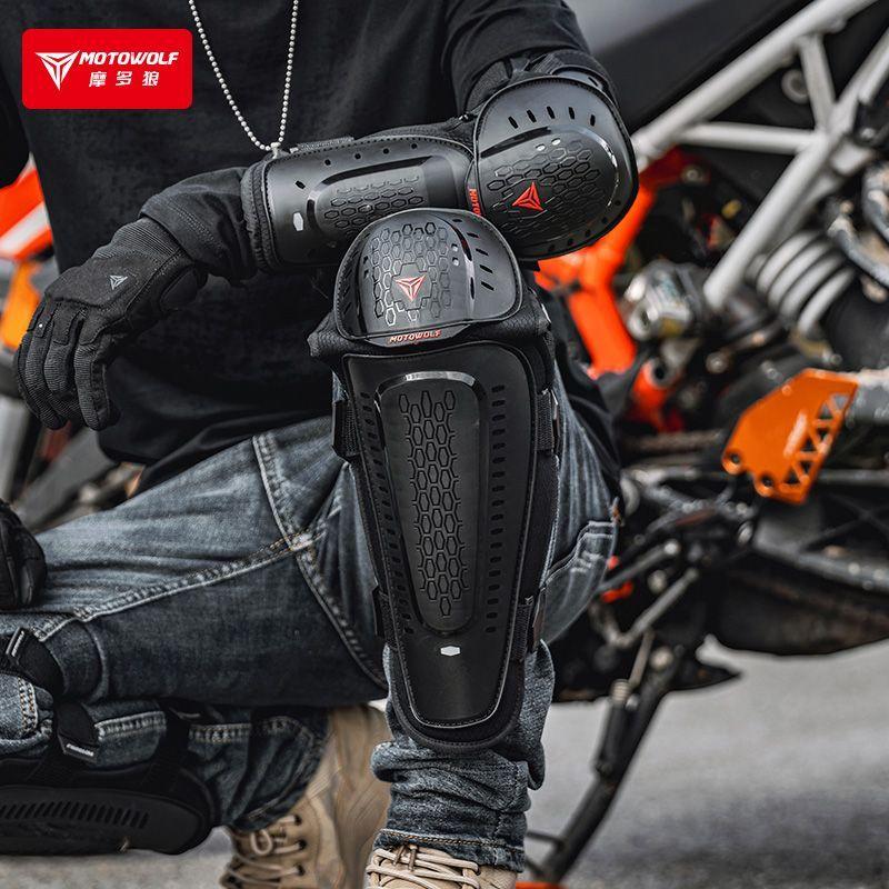 Motowolf MDL1016B rodilleras reflectantes con interior de felpa-7