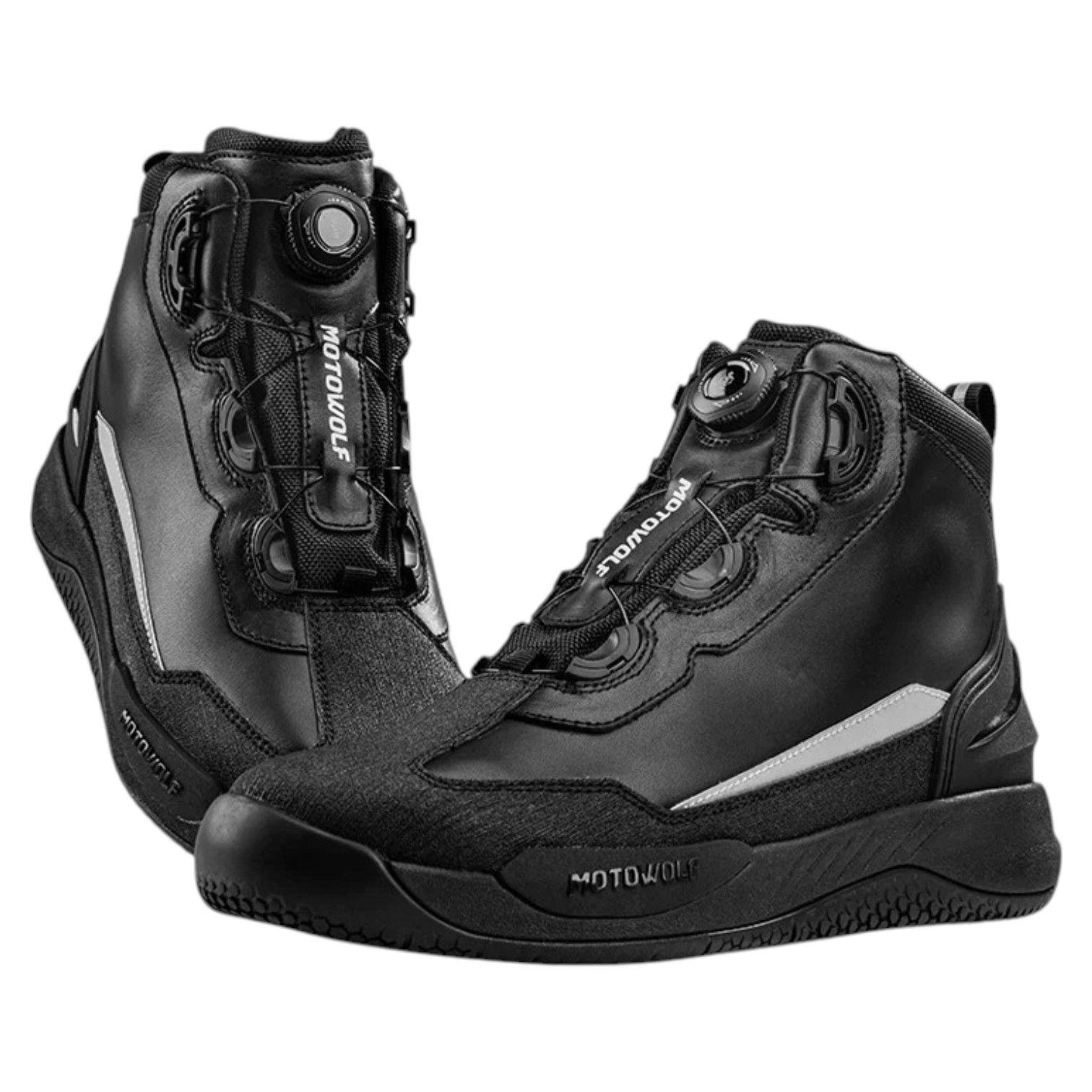 Zapatos Impermeables De Cuero Para Motociclismo Motowolf SH1-3