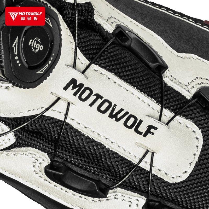 Zapatos Impermeables De Cuero Para Motociclismo Motowolf SH1-4