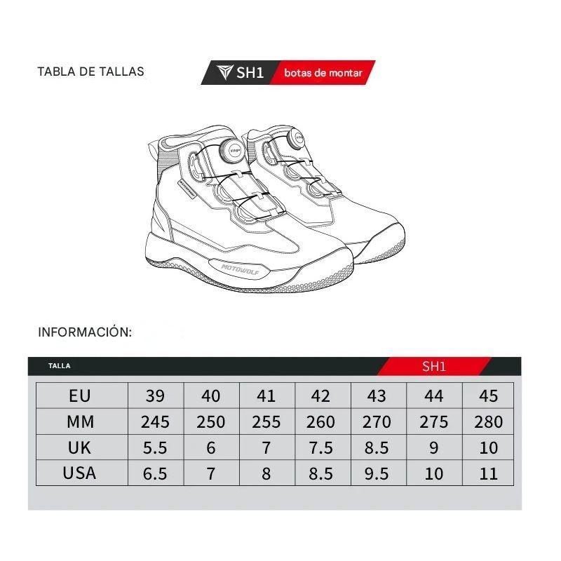 Zapatos Impermeables De Cuero Para Motociclismo Motowolf SH1-5