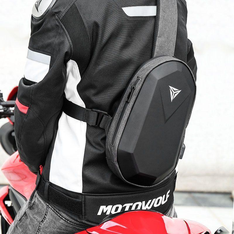 Bolso de hombro MotoWolf 0704 Impermeable - negro-4