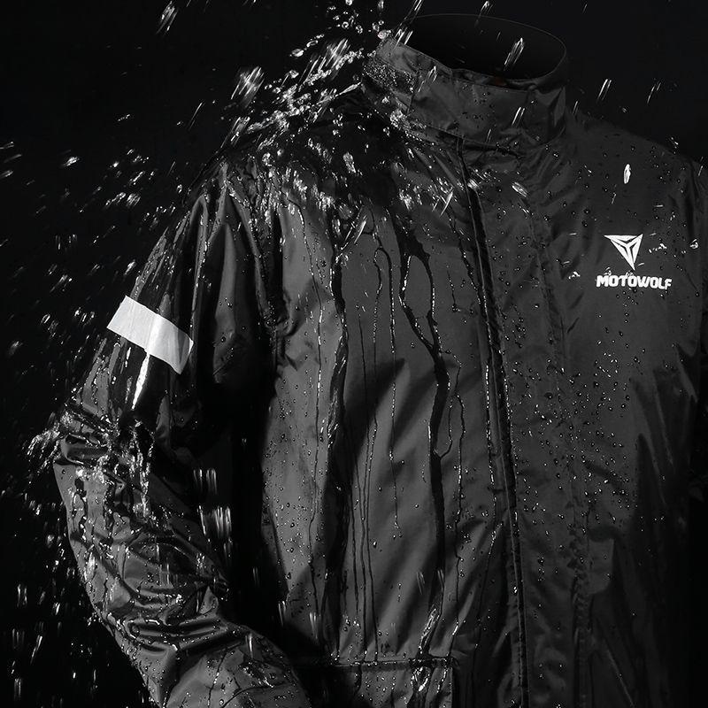 Traje Impermeable para moto y ciclismo MotoWolf 0401 - negro-5