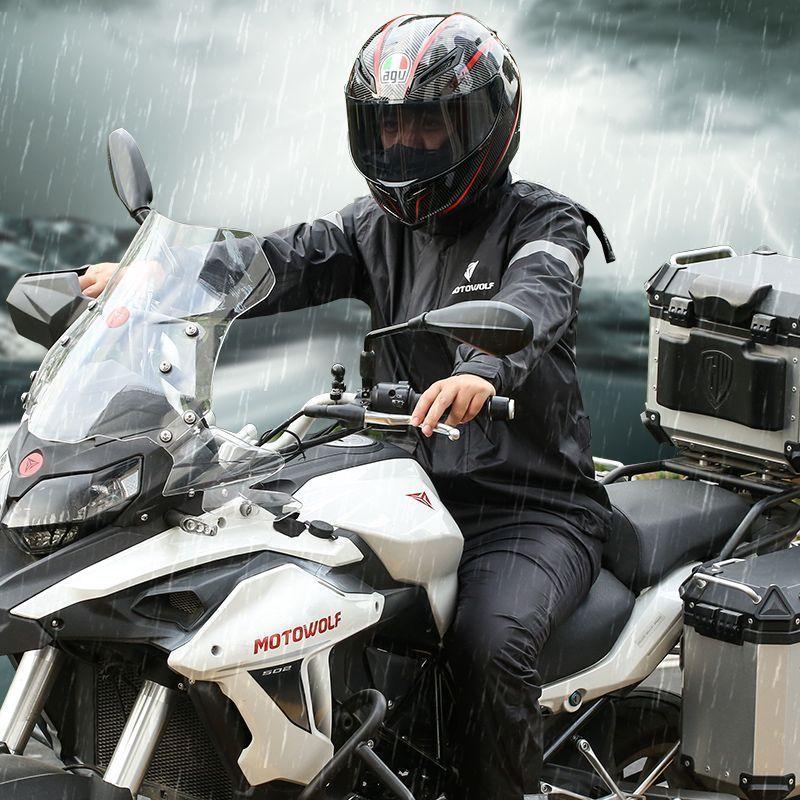 Traje Impermeable para moto y ciclismo MotoWolf 0401 - negro-3