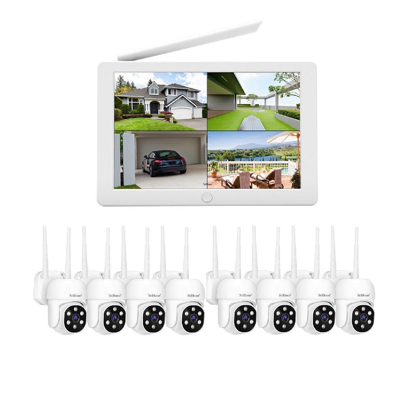 Kit NVR Srihome 8 camaras IPC030 PTZ Wifi 2MP NVR NVS009 con pantalla 8CH-3