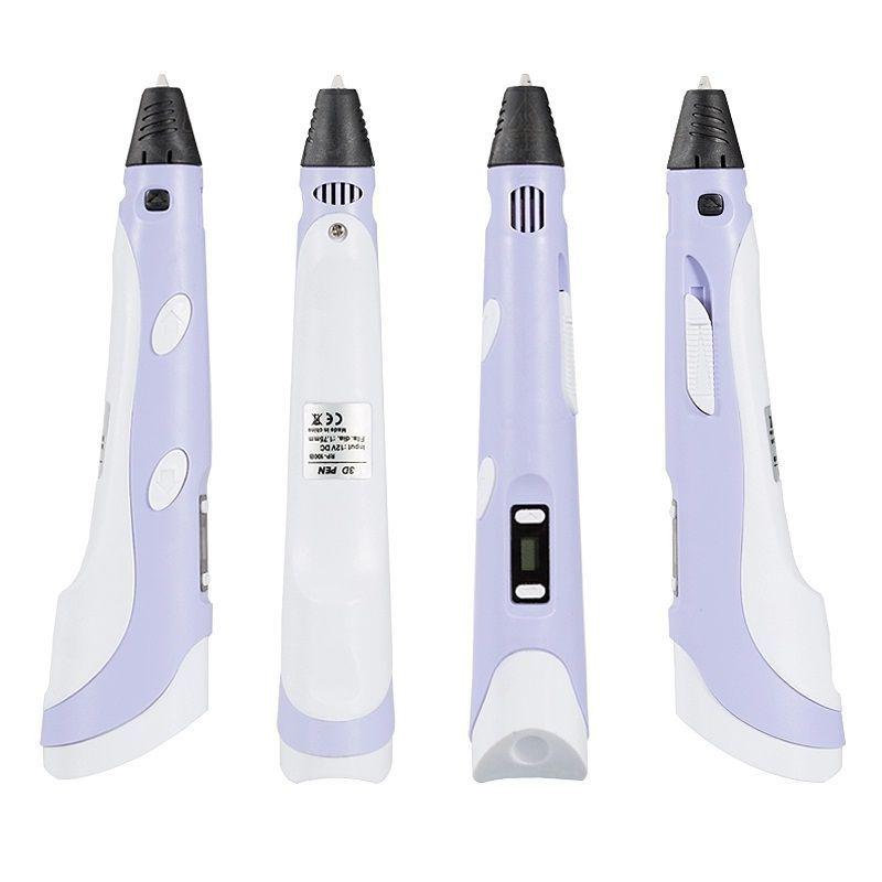 Boligrafo de impresión 3D ABS 3D PEN-2 RP100B LCD 1,75 mm - Purpura + Set filamentos 200m-4