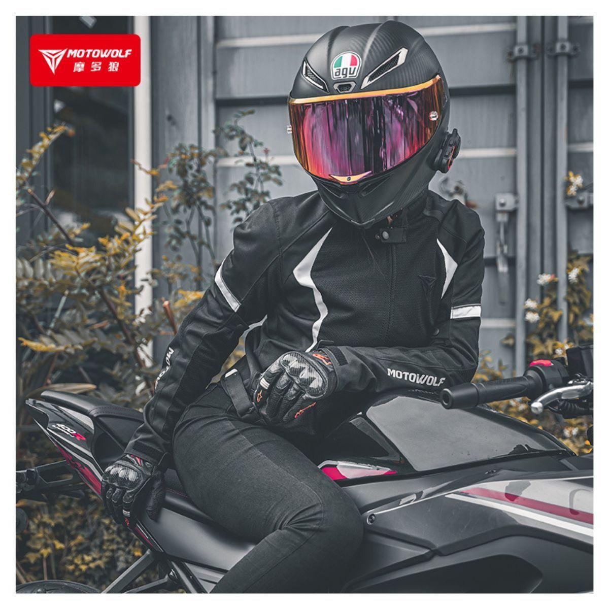 Chaqueta de motociclismo Para Mujer Motowolf Oxford 610D 0517-BK-4