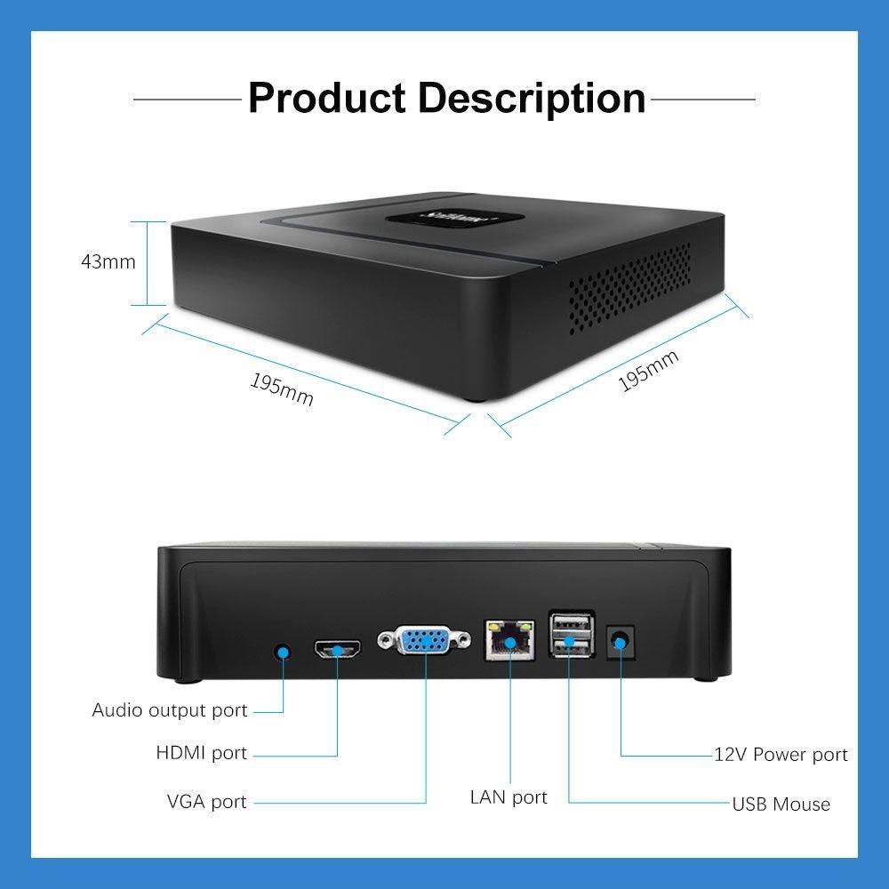 Kit NVR Srihome: 8 camaras SP007 + NVR NVS003 16CH-2