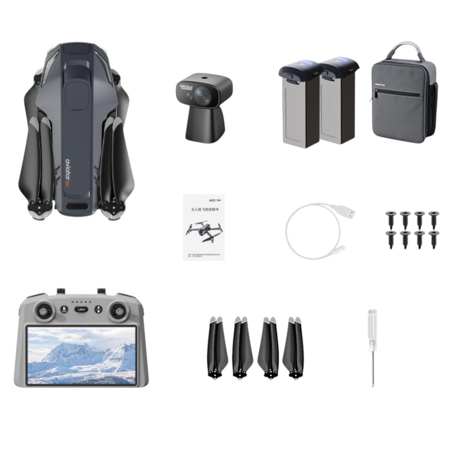 Dron X11 OAS gimbal GPS Wifi 5G 4k 5KM 3600mAh con Pantalla + 2 Baterías-6