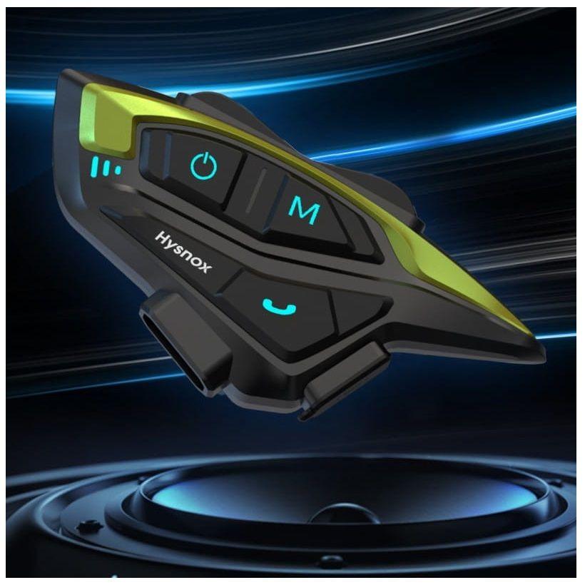 Pack 2 Intercomunicadores Bluetooth para Motociclismo Hysnox Shark 02 1000m-6