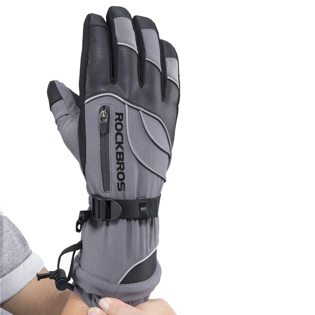 Rockbros S133 Guantes de invierno Ski, motociclismo, Ciclismo - Gris-1