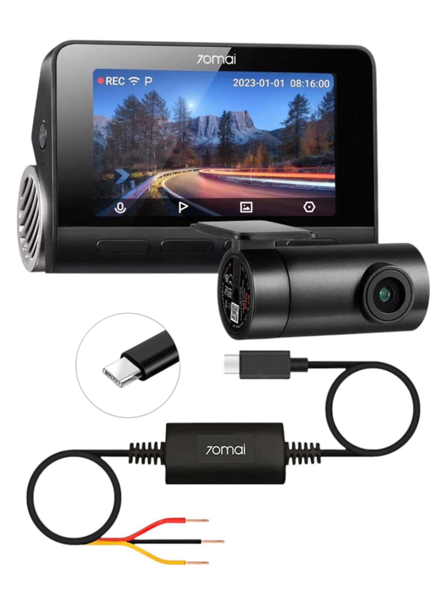 Set 70mai A810S-2 Cámara Para Vehículo Frontal 4K 70mai A810S Trasera RC24 + Kit UP03-3