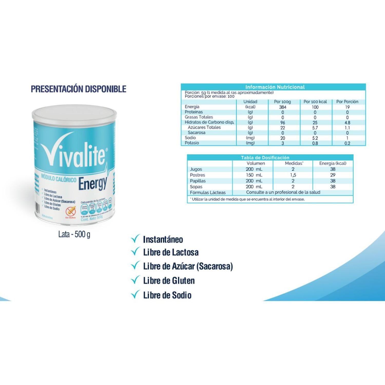 Vivalite Energy Módulo Calórico 500gr-1