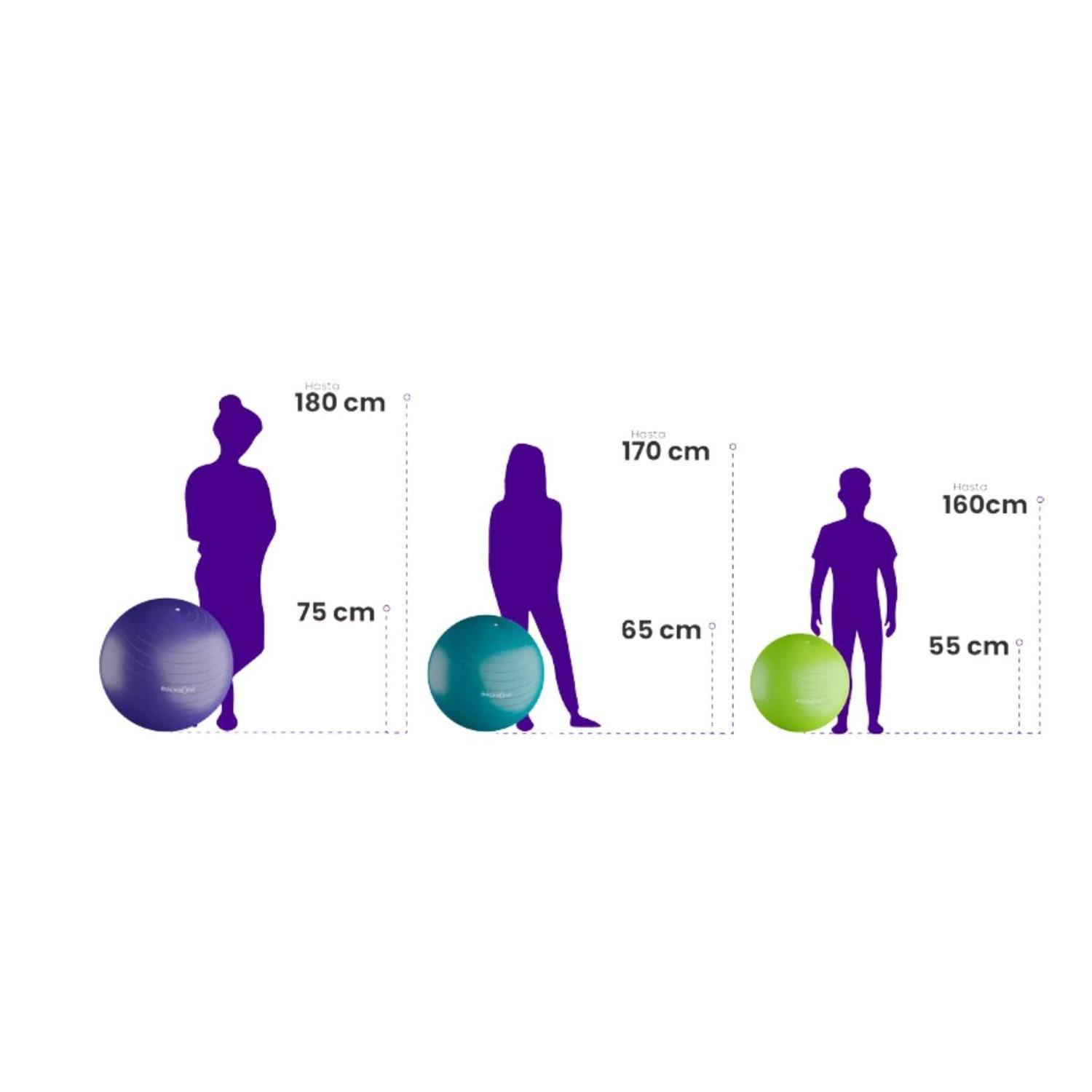 Balón, Pelota de Ejercicios de 75 cm , mas Bombín marca Backbone-2