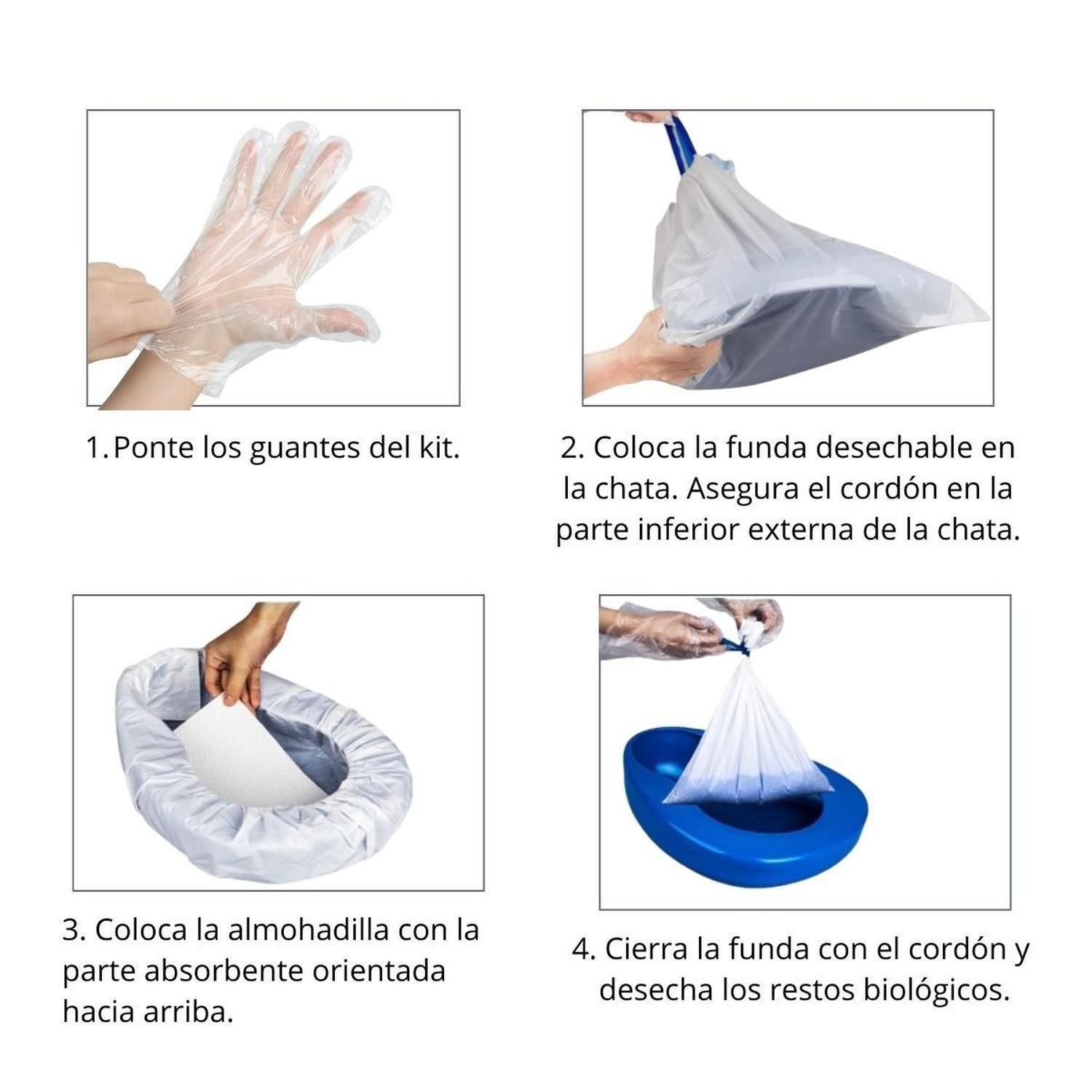 Kit de Chata Urinaria Antiderrame + Apósitos absorbentes-4