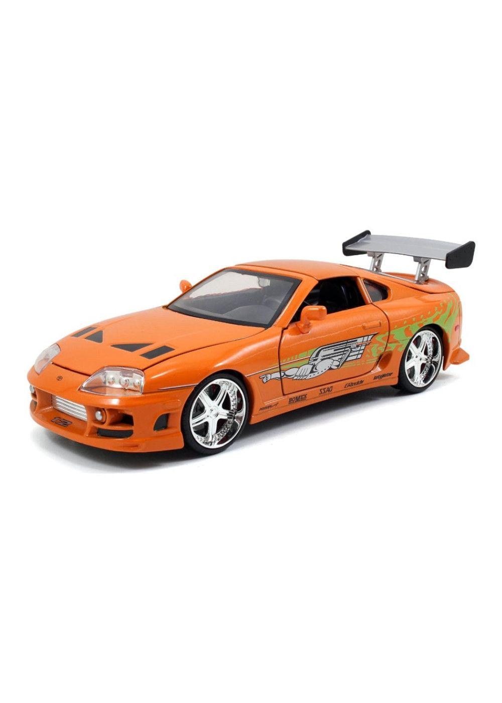 Vehiculo R&f 1:24 1995 Toyota Supra-orange Jada-0