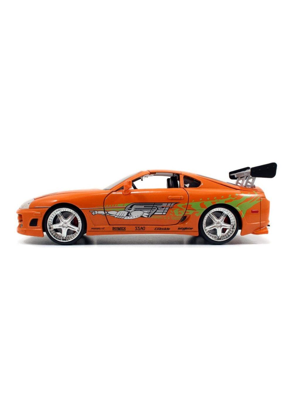 Vehiculo R&f 1:24 1995 Toyota Supra-orange Jada-2