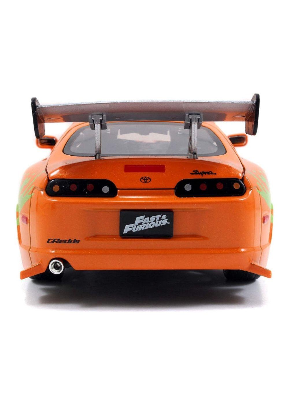 Vehiculo R&f 1:24 1995 Toyota Supra-orange Jada-3