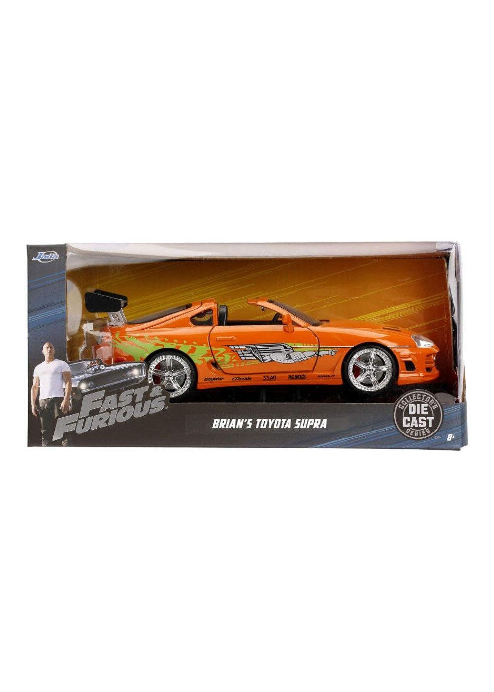 Vehiculo R&f 1:24 1995 Toyota Supra-orange Jada-4