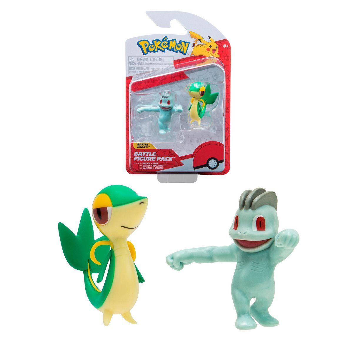 Set Figuras Pokemon - Machop Y Snivy-0
