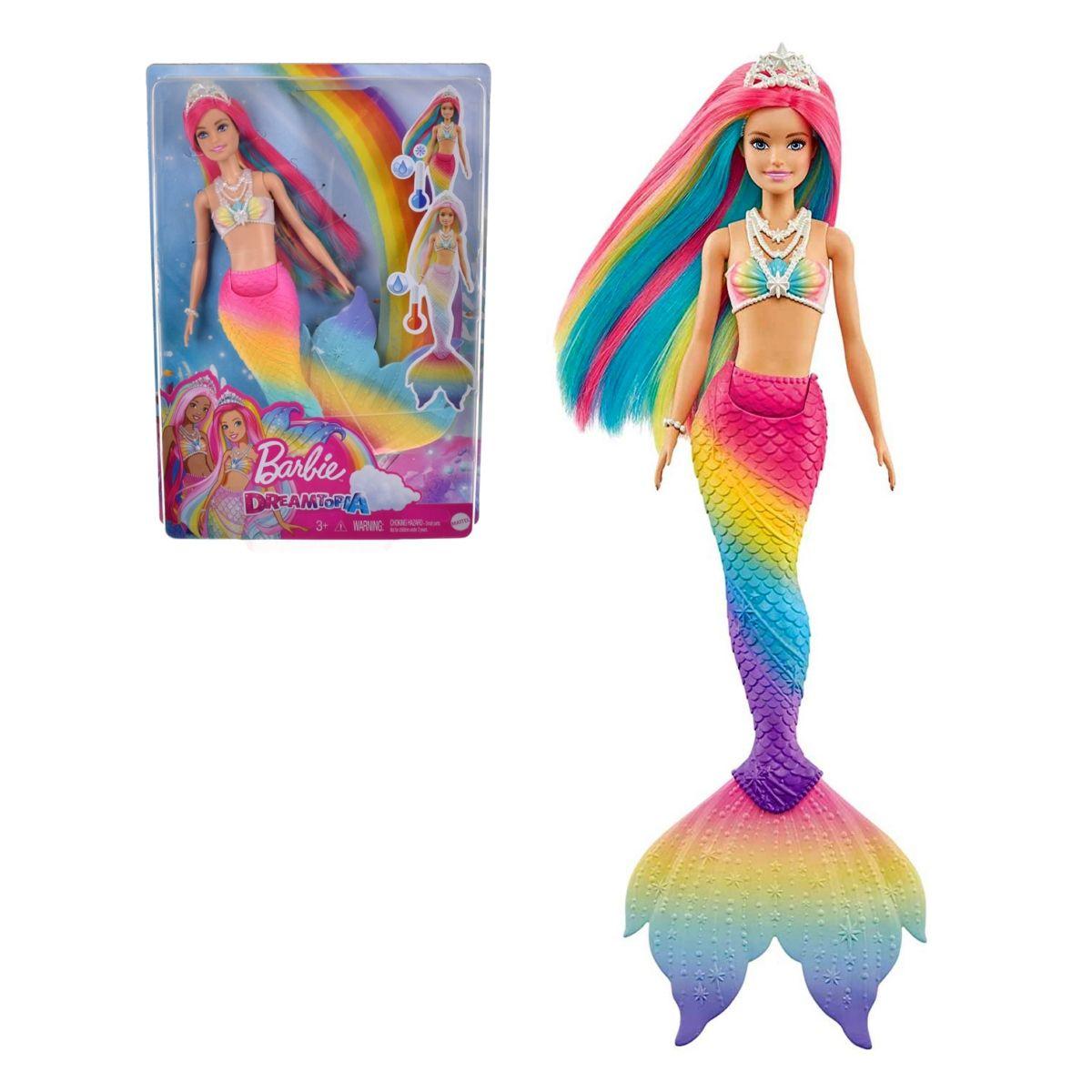Barbie Dreamtopia Sirena Arcoíris Mágico Mattel-0