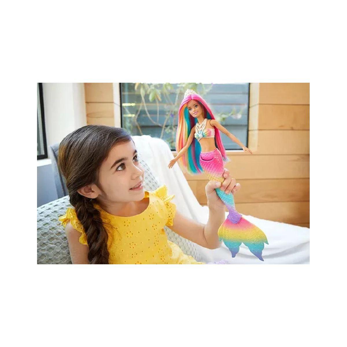 Barbie Dreamtopia Sirena Arcoíris Mágico Mattel-1