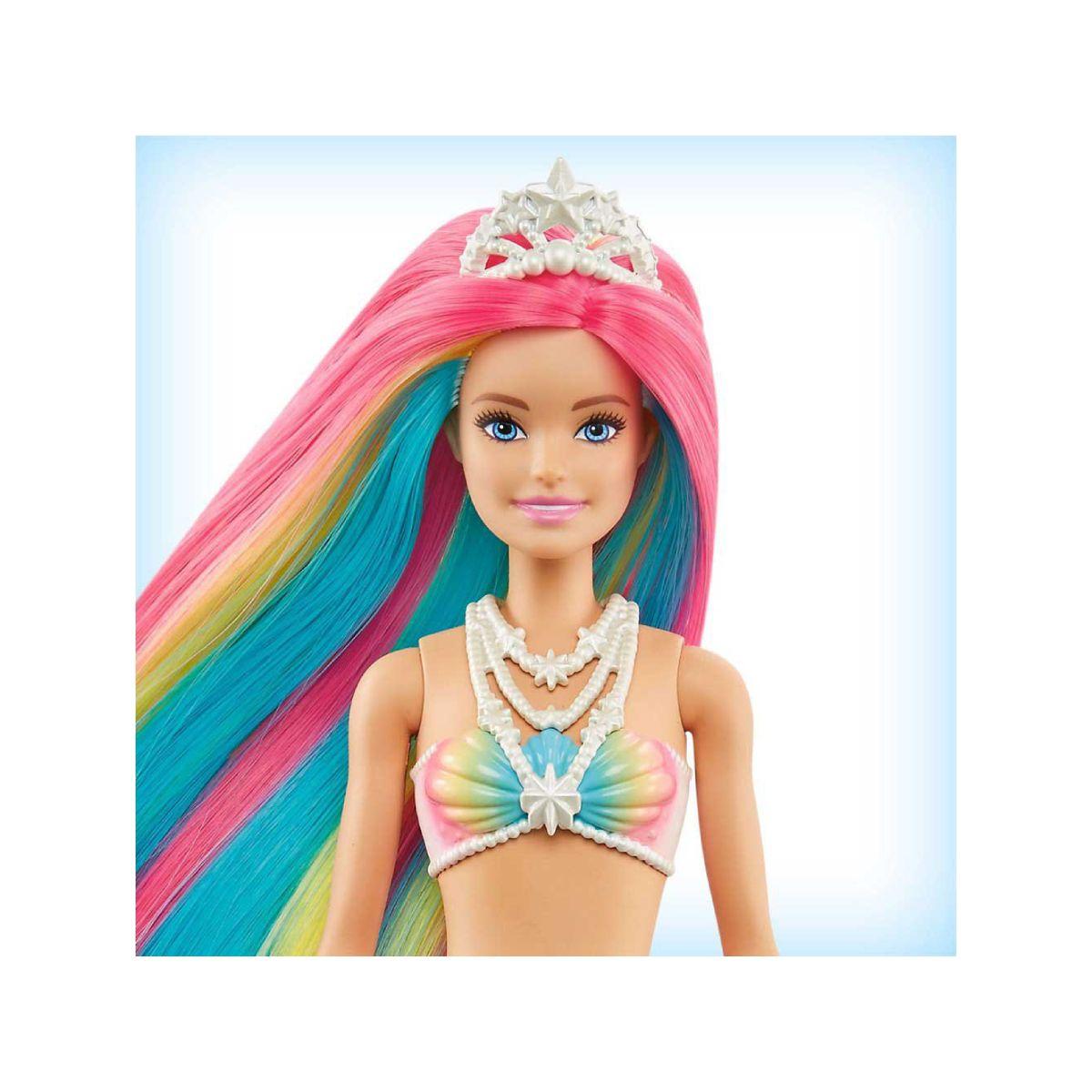 Barbie Dreamtopia Sirena Arcoíris Mágico Mattel-5