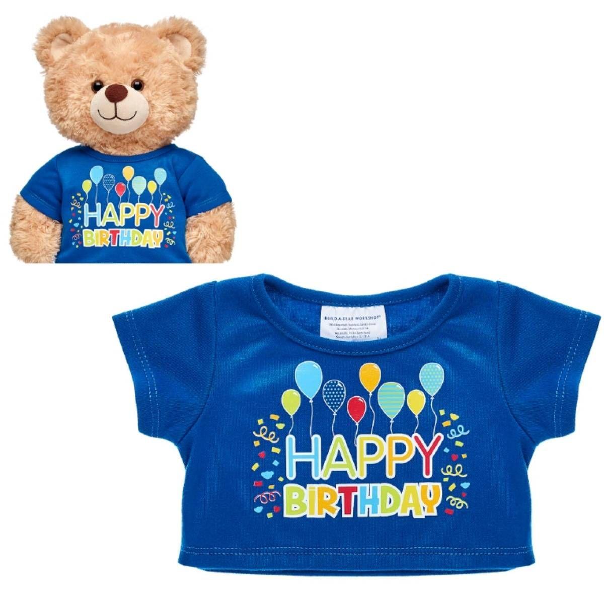 Polera Cumpleaños Azul Build A Bear-0