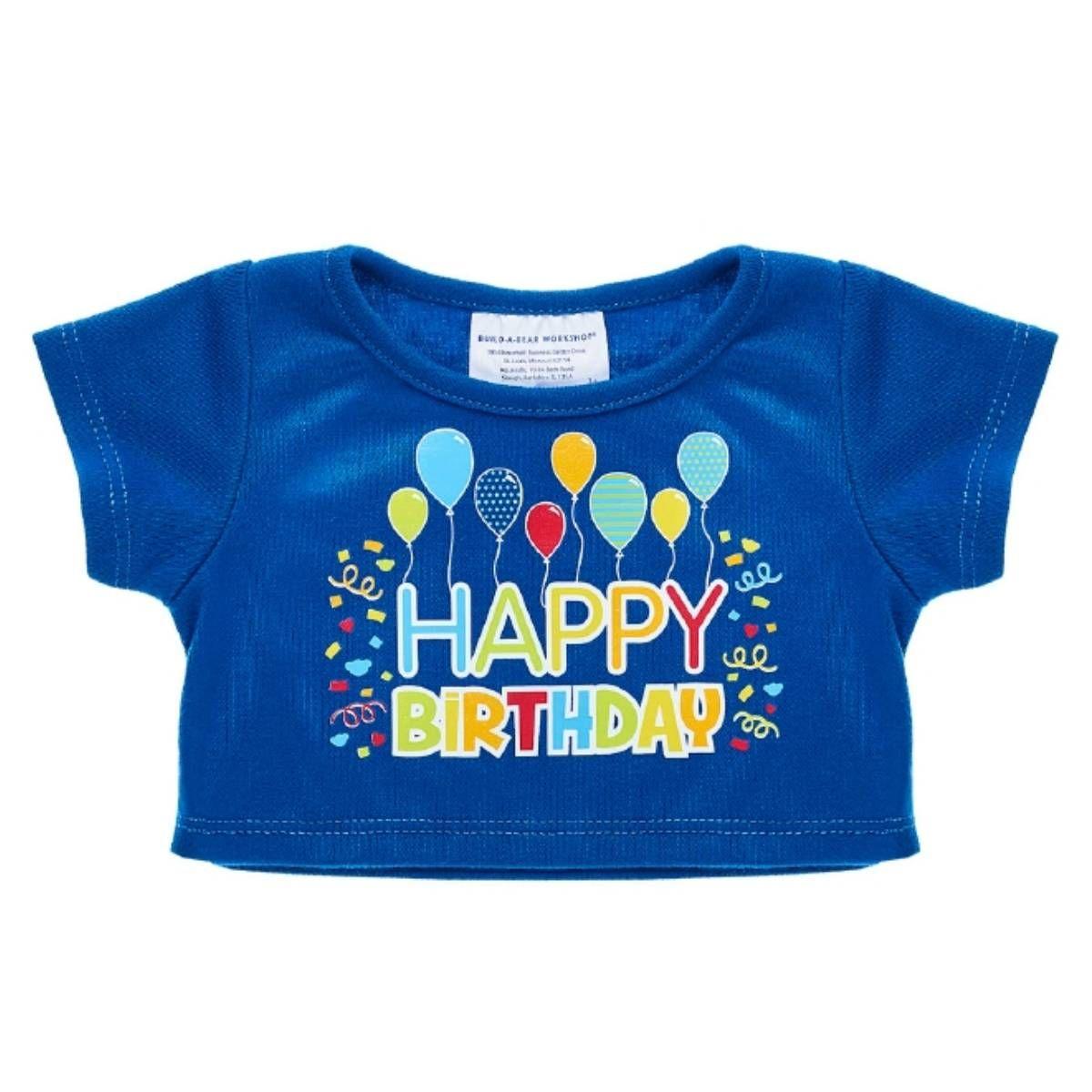 Polera Cumpleaños Azul Build A Bear-1
