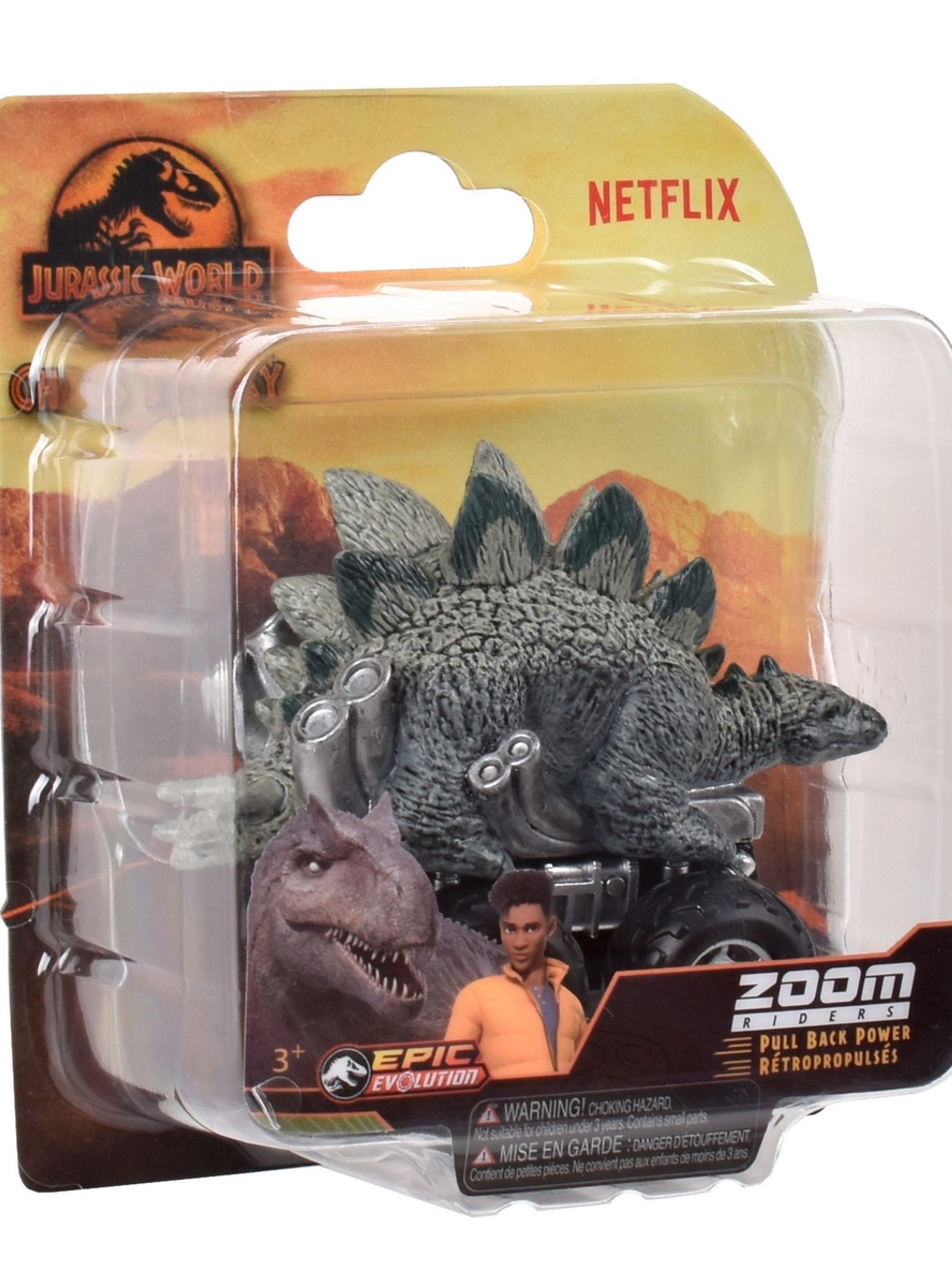 Vehículo Pullback Jurassic World Stegosaurus figuras-1