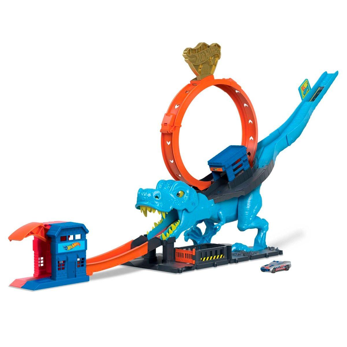 Hot Wheels City Pista De Juguete T-Rex Devorador-0