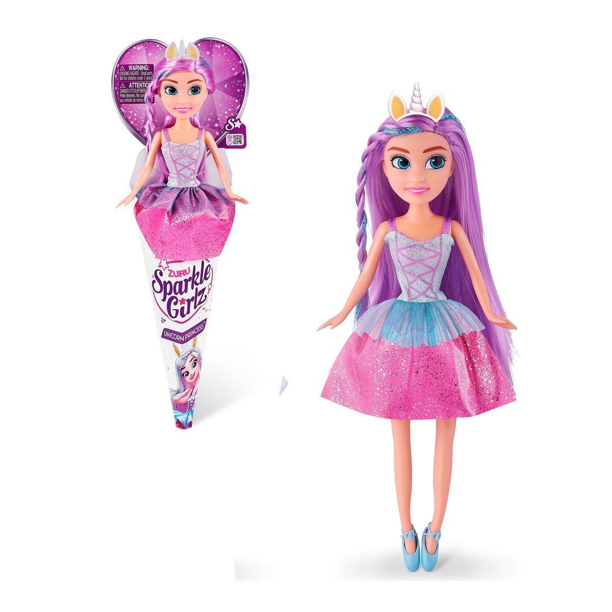 Muñeca Princesa Unicornio En Cono Sparkle Girls Zuru - Lila-0