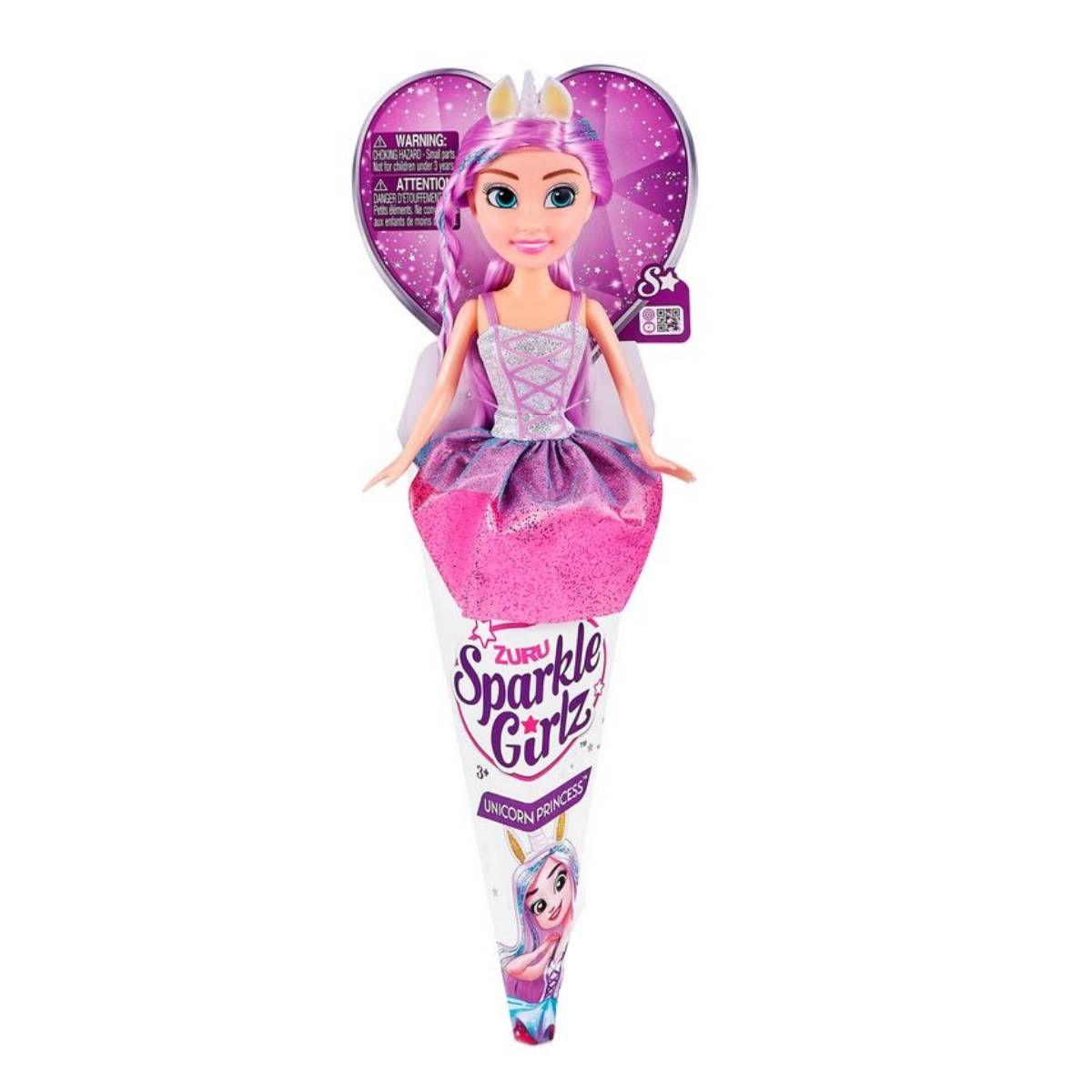 Muñeca Princesa Unicornio En Cono Sparkle Girls Zuru - Lila-2