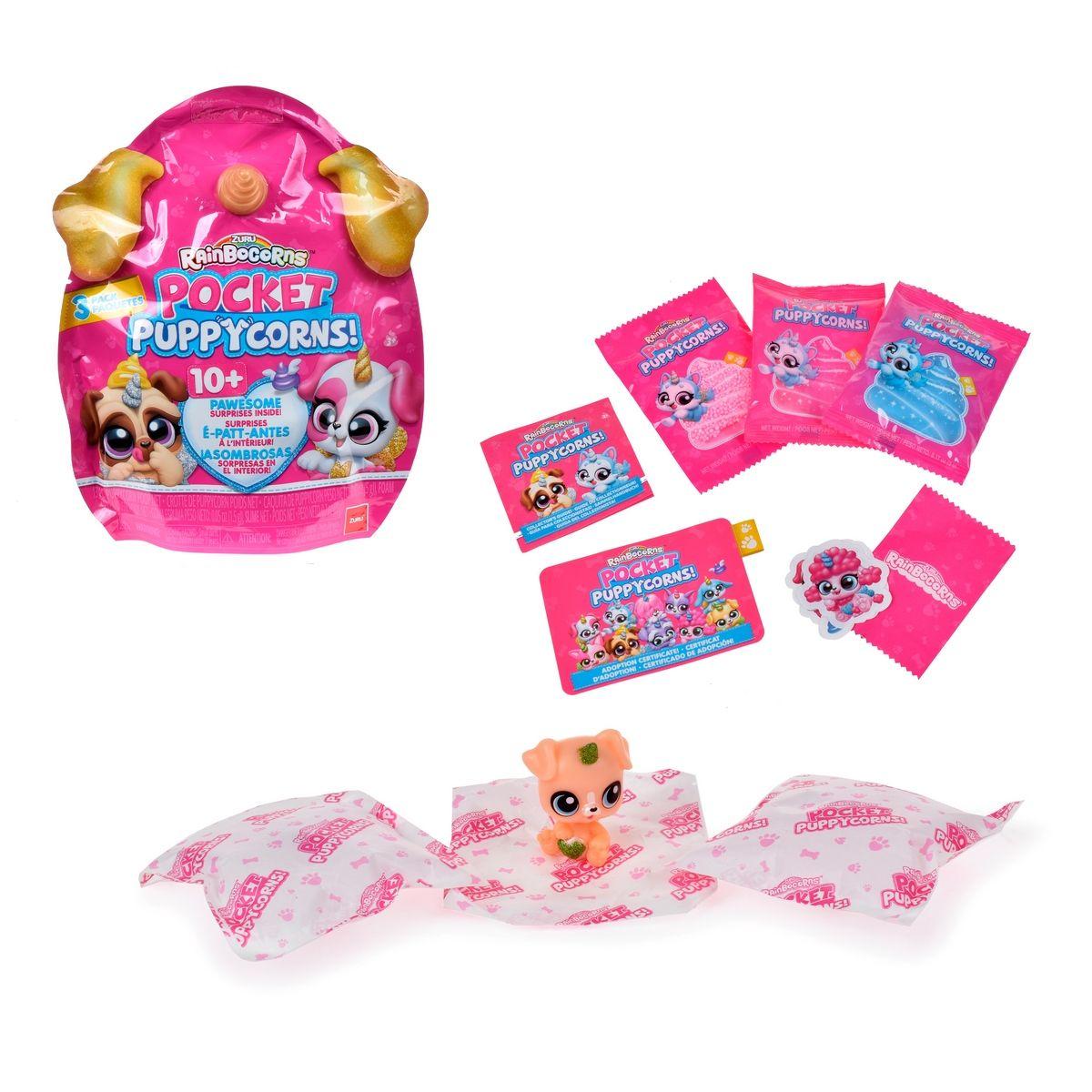 PACK SORPRESA 3 FIGURAS PUPPYCORNS RAINBOCORNS ZURU - DORADO-0