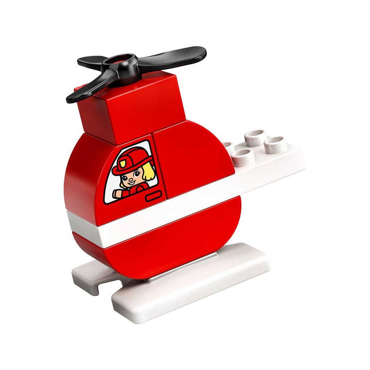 Helicóptero De Bomberos Y Auto De Policía Lego Duplo-1
