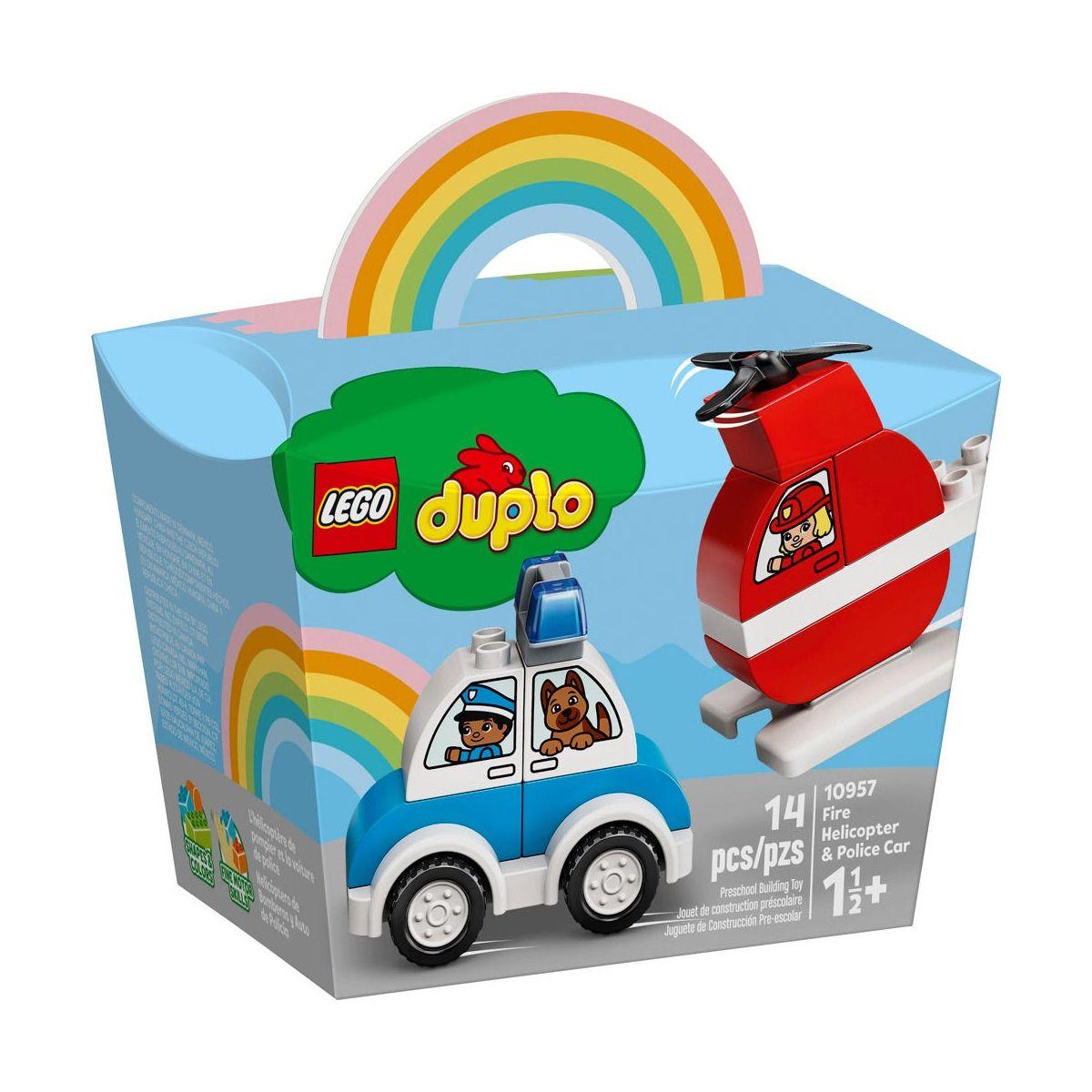 Helicóptero De Bomberos Y Auto De Policía Lego Duplo-7