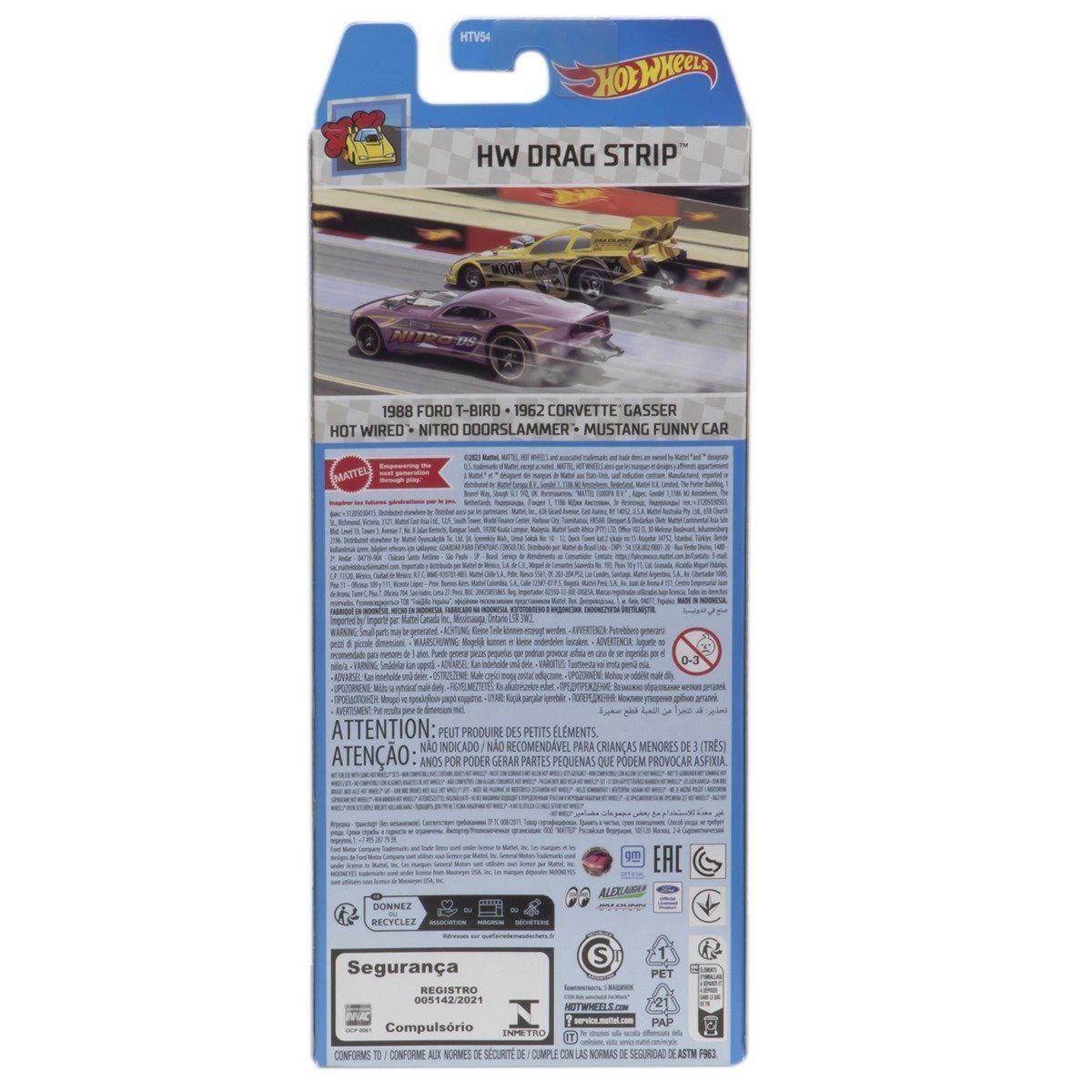 Vehículos Hot Wheels pack 5 autos básicos - HW DRAG STRIP-2