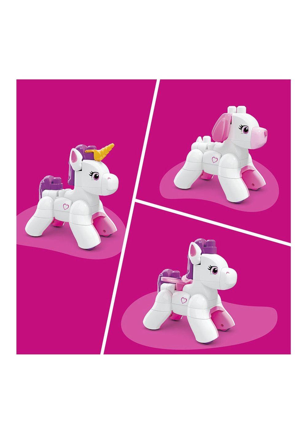 MEGA BLOKS JUGUETE DE CONSTRUCCION  3 EN 1 UNICORNIO ARMA Y BRILLA-1