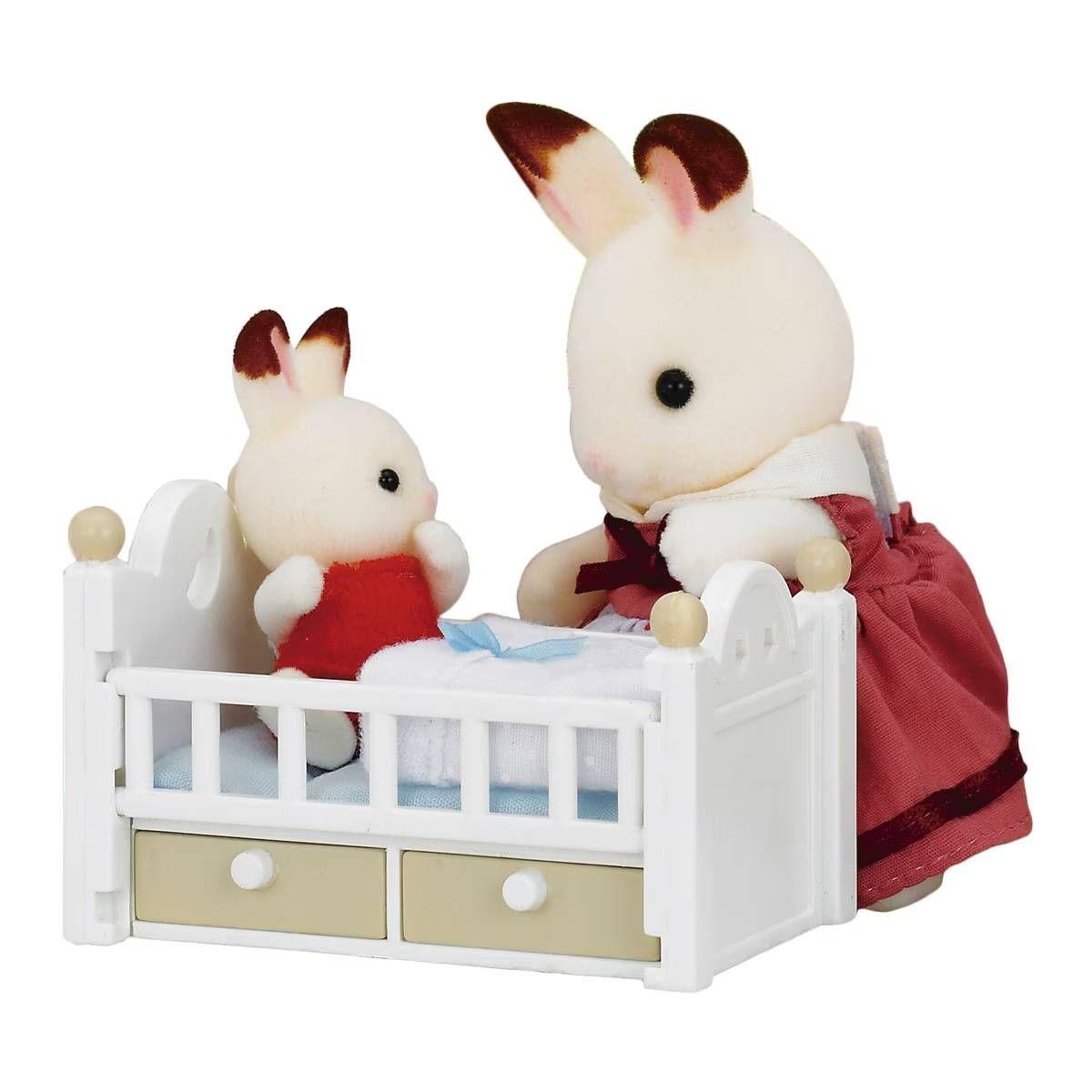 SET DE CUNA CREMA CONEJO CHOCOLATE  SYLVANIAN FAMILIES-2